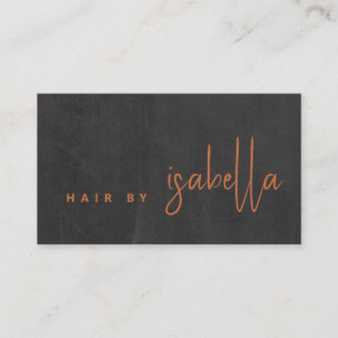 Moderne Kupfer-Hairstylist-Schrift Name Visitenkarte