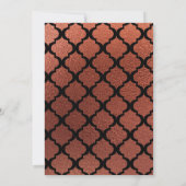 Moderne Kupfer & Schwarz Elegante marokkanische Ho Einladung (Rückseite)