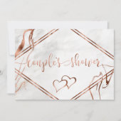 Moderne Kupfer- und Italienische Marmorhochzeit In Einladung (Vorderseite)