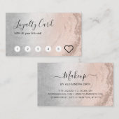 Moderne Kupfergold-Glitzer-Silberschminke Treuekarte (Vorne/Hinten)