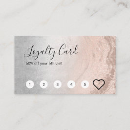 Moderne Kupfergold-Glitzer-Silberschminke Treuekarte