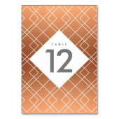 Moderne Kupferkarten-Tischnummer Tischnummer (Vorderseite)