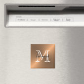 Moderne Kupfermonogramm-Imitate aus Metall Magnet (In Situ (Geschirrspüler))