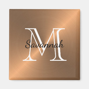 Moderne Kupfermonogramm-Imitate aus Metall Magnet