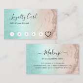 Moderne Kupferschminke-Rose Goldschminke Glitzer Treuekarte (Vorne/Hinten)