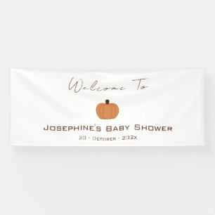 Moderne Kürbis-Geschlechtsneutrale Babyparty Banner