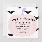 Moderne Kürbis Halloween jedes Jahr zum Geburtstag Einladung (Vorderseite)