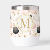 Moderne Kürbismonogramm – Personalisierter Anfangs (Rückseite)