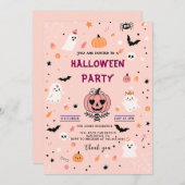 Moderne Kürbisspinnen Erwachsenes Halloween-Party Einladung (Vorne/Hinten)