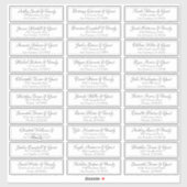 Moderne kursive Skriptaufschrift Hochzeitgästen Ad Aufkleber (Blatt)