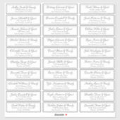 Moderne kursive Skriptaufschrift Hochzeitgästen Ad Aufkleber (Blatt)