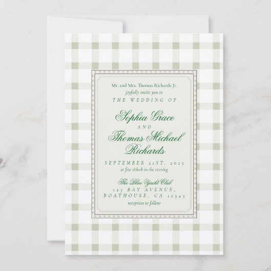 Moderne, kursive Skripterfassung - Einladung zur H (Vorderseite)