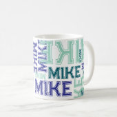 Moderne kurze 4-Buchstaben-Name-Typografie  Kaffeetasse (VorderseiteRechts)