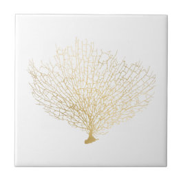 Moderne Küste Gold Sea Fan Coral Fliese