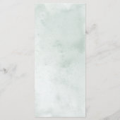 Moderne Küste Seashell Aqua Wedding Menükarte (Rückseite)