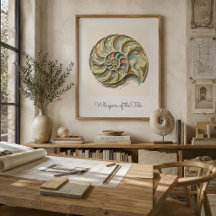 Moderne Küsten-Nautilus-Schalen-Wandkunstposter