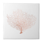 Moderne Küsten-Rose Gold Sea Fan Coral Fliese (Vorderseite)