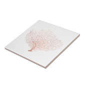 Moderne Küsten-Rose Gold Sea Fan Coral Fliese (Seite)