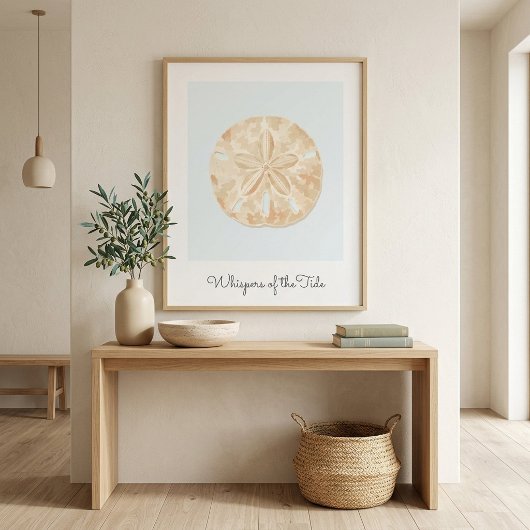 Moderne Küsten-Sanddoller-Wandkunst Poster