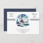 Moderne Küstenbeerdigung Dankeskarte (Vorne/Hinten)