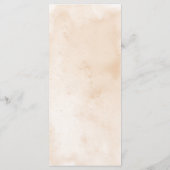 Moderne Küstenhochzeit Seashell Sand Wedding Menükarte (Rückseite)