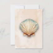 Moderne Küstenhochzeit Seashell Sand Wedding Save The Date (Rückseite)