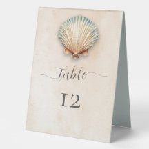 Moderne Küstenhochzeit Seashell Sand Wedding