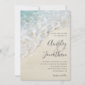 Moderne KüstenSummer Beach Hochzeit Einladung (Vorderseite)