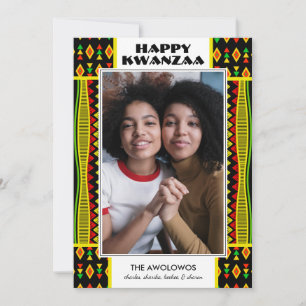 Moderne Kwanzaa-Foto-Feiertagskarte Feiertagskarte