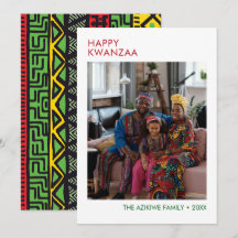 Moderne Kwanzaa Foto Holiday Card
