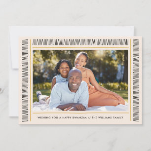 Moderne Kwanzaa-Randmuster 1-Foto Feiertagskarte