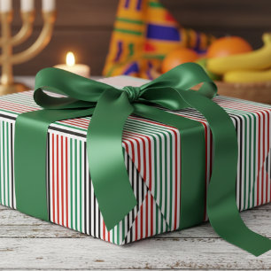 Moderne Kwanzaa-Streifen Geschenkpapier