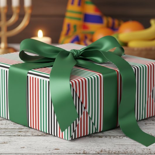Moderne Kwanzaa-Streifen Geschenkpapier