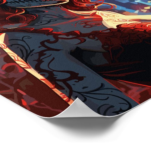 Moderne La Calavera Catrina Poster (Ecke)