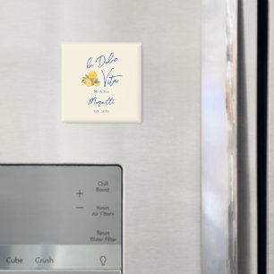 Moderne La Dolce Vita Frischvermählten Name Magnet