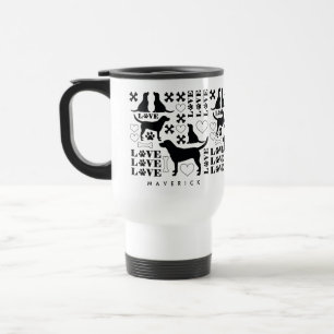 Moderne Labrador Retriever Hunde & Liebe Paws Reisebecher