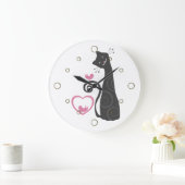 Moderne, lächelnde Cat Wall Uhr (Zuhause)