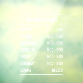 Moderne Ladenöffnungszeiten Fensterheber Fensteraufkleber (Blatt 3)