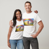 Moderne Lady Hinter dem Regenbogen-T - Shirt (Unisex)
