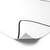 Moderne Lady in Hat mit Red Lipstick Line Art Poster (Ecke)