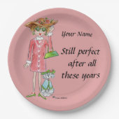 Moderne Lady "Still Perfect" raffinierter Geschmac Pappteller (Vorderseite)