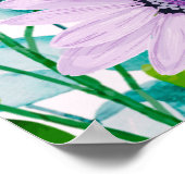 Moderne Ladybug Butterfly farbige Blume Geburtstag Poster (Ecke)