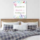 Moderne Ladybug Butterfly Gradient Blume Geburtsta Leinwanddruck (Insitu (Schlafzimmer))