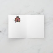 Moderne Ladybug Quilt Pattern Mitteilungskarten (Innenseite)