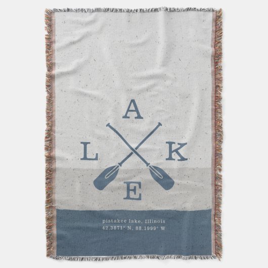 Moderne Lake House Custom Coordinates Decke (Vorderseite Vertikal)