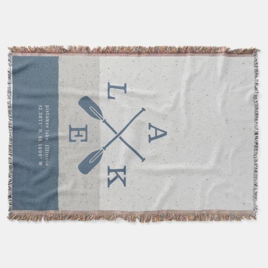 Moderne Lake House Custom Coordinates Decke (Vorderseite)