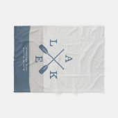 Moderne Lake House Custom Coordinates Fleecedecke (Vorderseite (Horizontal))