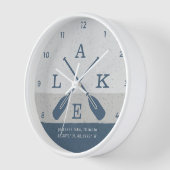 Moderne Lake House Custom Coordinates Uhr (Winkel)