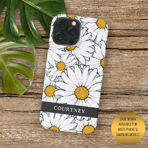 Moderne Landhaus-Daisy-Blumenmuster iPhone 16 Pro Max Hülle