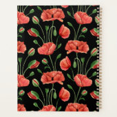 Moderne Landrote Mohnblumen Planer (Rückseite)